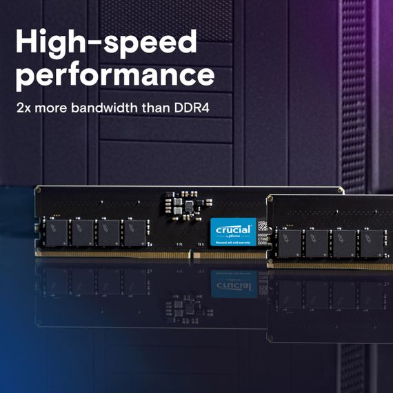 Модуль памяти для компьютера DDR5 64GB (2x32GB) 5600 MHz Micron (CT2K32G56C46U5) | Зображення 1