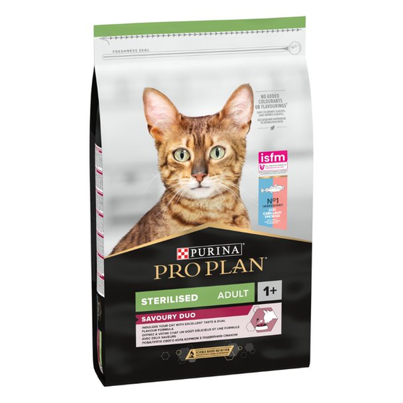 Сухий корм Purina Pro Plan  Sterilised Adult 1+ Savoury Duo для стерилізованих котів з тріскою та фореллю 10кг | Зображення 2