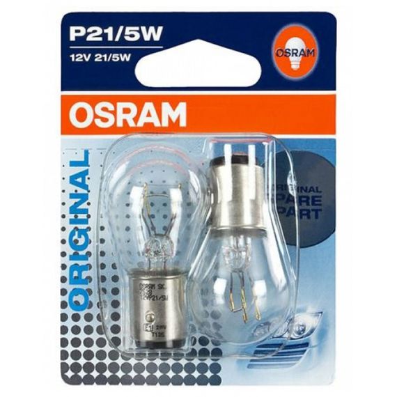 Показні лампа розжарювання OSRAM 7528-02B P21/5W 12 V BAY15d 10X2 Blister