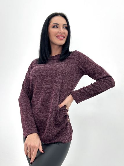 Женская кофта из ангоры-софт GF04197 цвет бордовый, размер 50/52