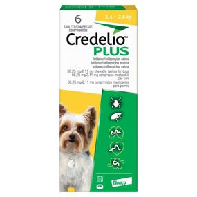 Таблетки Credelio PLUS проти бліх та кліщів для собак 1,4-2,8 кг