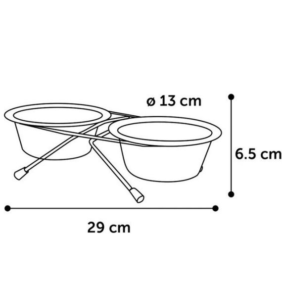 Flamingo Dinner Set миски для собак і котів на підставці, 2 шт х 0.36 л | Зображення 2