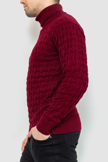 Гольф-светр чоловічий, колір бордовий, 161R619 | Зображення 2
