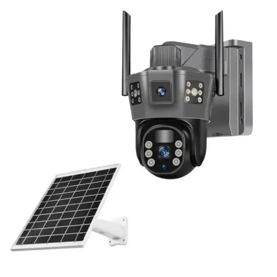 Камера відеоспостереження вулична Solar ptz 6MP, поворотна камера з wi-fi, камера із сонячною панеллю, камера з детектором руху | Зображення 3