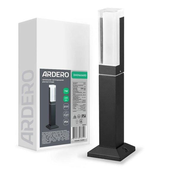 Архитектурный светодиодный накладной светильник Ardero DH0160ARD ARCTIC 7 Вт 3000 К, черный