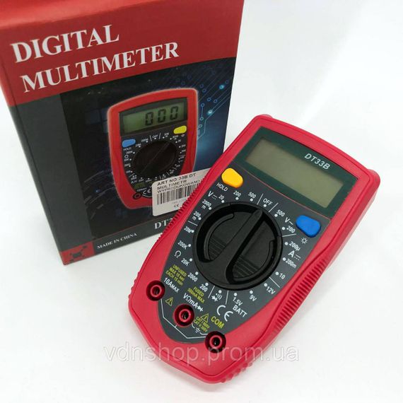 Мультиметр цифровий тестер амперметр 33, Цифровий вимірювач напруги та опору, Тестер професійний PR-72 | Зображення 8