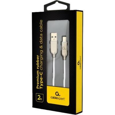 Дата кабель USB 2.0 AM to Type-C 2.0m Cablexpert (CC-USB2R-AMCM-2M-W) | Зображення 1