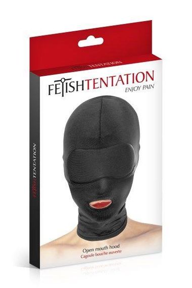 Капюшон для БДСМ с открытым ртом Fetish Tentation Open Mouth Hood | Зображення 1