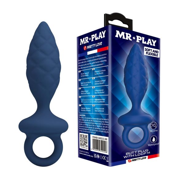 Анальна пробка MR.PLAY - Butt Plug with Loop Size M, BI-040215-MR Sex Aura