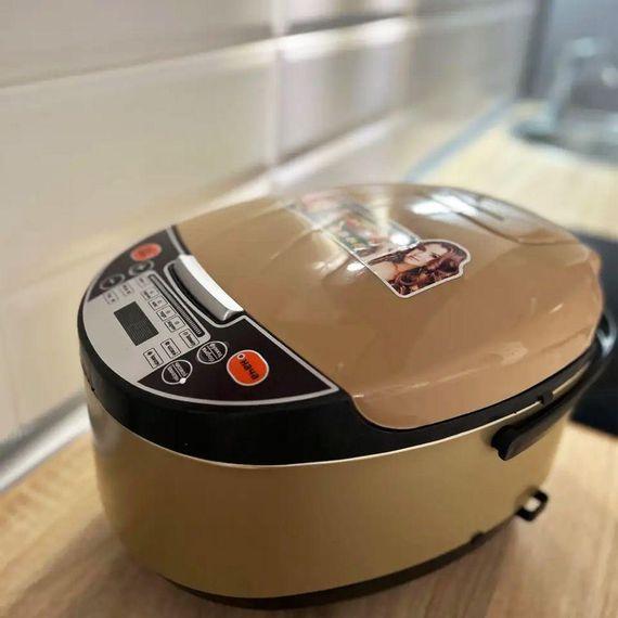 Мультиварка з фритюрницею 1500W, Opera OD-366, Бежевий /  Електрична мультиварка з тефлоновим покриттям | Зображення 5