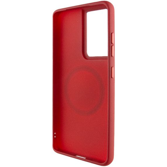 TPU чохол Bonbon Metal Style with MagSafe для Samsung Galaxy S22 Ultra Червоний / Red | Зображення 2