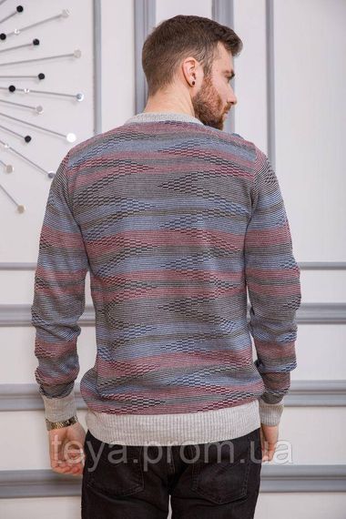 Светр чоловічий колір сіро-бордовий розміри XXL, XL, L FA_001985 | Зображення 3