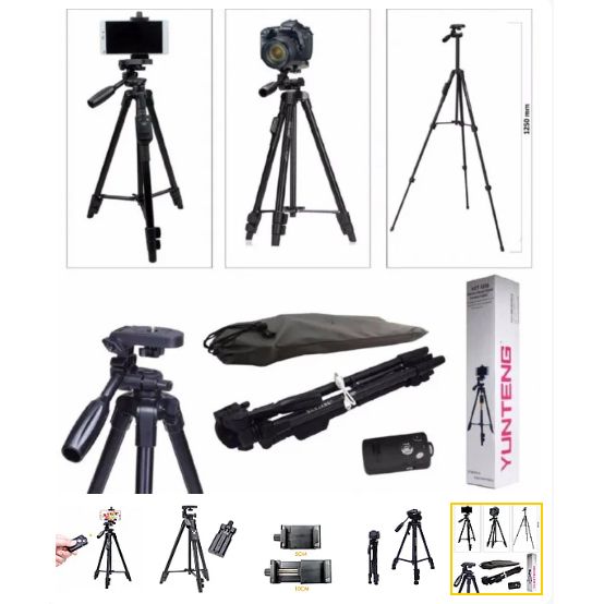 Штатив + пульт дистанційного керування для камери та телефону TRIPOD 3388, штатив тринога, підлоговий штатив, TR-849 студійна стійка | Зображення 3