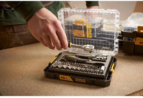 Набір торцевих головок 1/4 FATMAX® Maxi Drive, шестигранних, 48 предметів STANLEY FMMT98101-0 | Зображення 8
