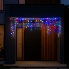 Новорічна гірлянда вулична Бахрома 6 м 105 LED білий провід Мультиколор 6MWMLNEW