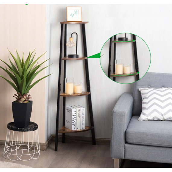 Этажерка Costway Leo угловая в стиле Loft | Зображення 9