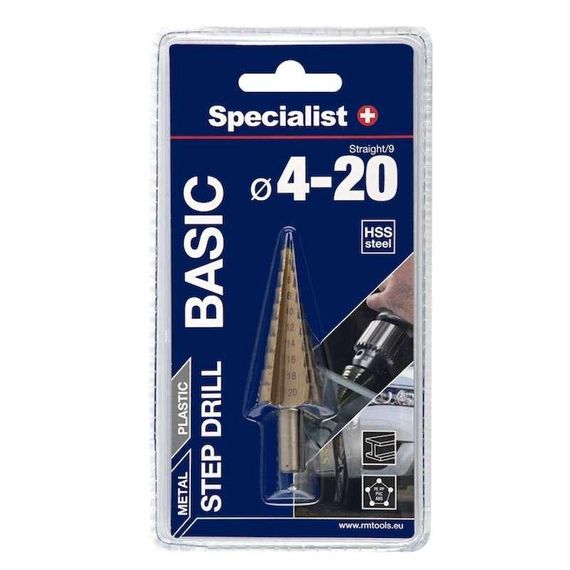 Сверло по металлу ступенчатое Specialist+ BASIC 4-20 мм | Зображення 1