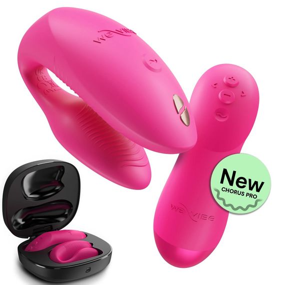 Вибратор для пар We-Vibe Chorus Pro Electric Pink с пультом и приложением, розовый Sex Aura