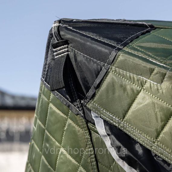 Палатка зимняя утепленная "Куб" 4-х местная LUGI 230*230*210 см для рыбака туризма кемпинга и путешествий Хаки LU-BD21 | Зображення 6