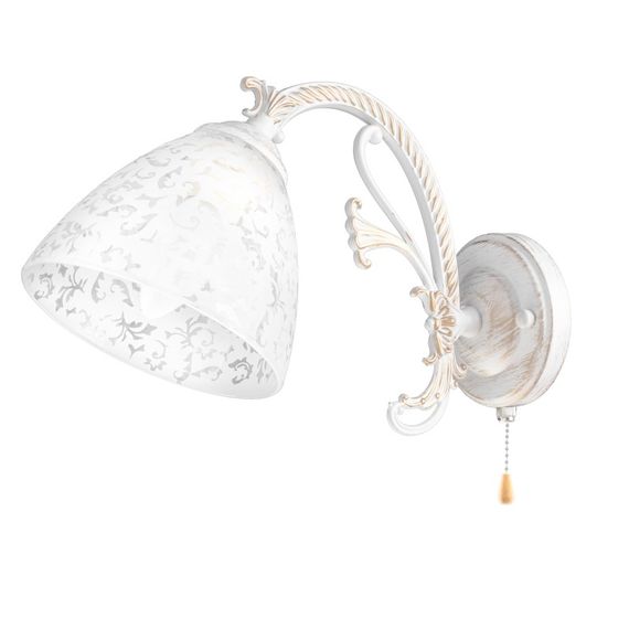 Бра настенное накладное в спальню классическое BKL-486W/1 E27 WH