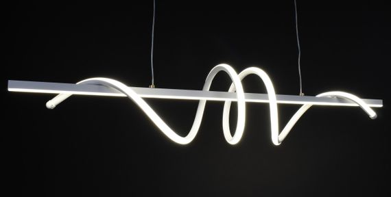 Люстра світлодіодна підвісна LED світильник для квартири на стелю лед 27357 Білий 30-110х20х100 см. | Зображення 7