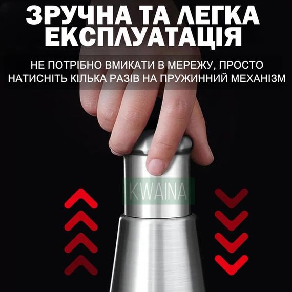 Ручной измельчитель для овощей универсальный, чоппер для измельчения чеснока и лука механический | Зображення 2
