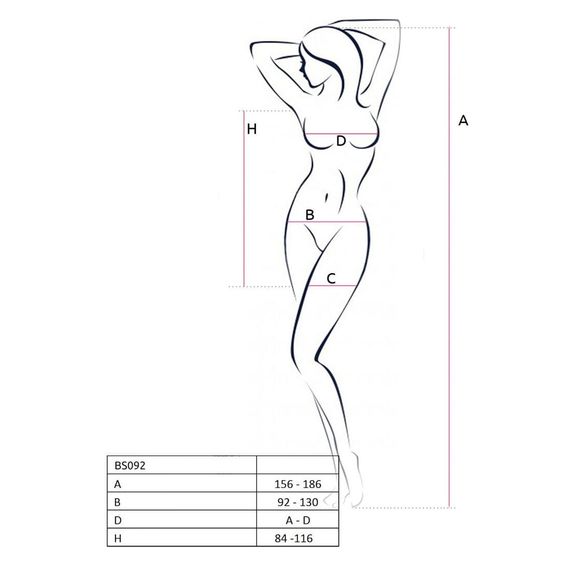 Бодистокинг-платье Passion BS092 One size Черное | Зображення 6
