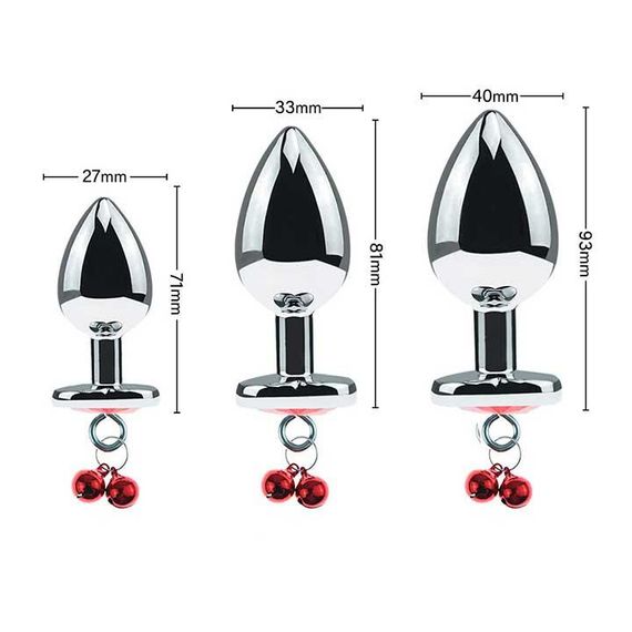 Металлическая анальная пробка с поводком Art of Sex Metal Anal Plug M - L - 4*9,3 (см) – Анальные игрушки | Зображення 5