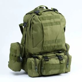 Хакі Рюкзак тактичний з підсумками Eagle B08 55 літр / Військовий, штурмовий / Вірменський
