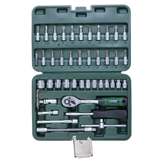 Набір насадок торцевих і біт Grad 1/4" 46 шт (6004015) | Зображення 5