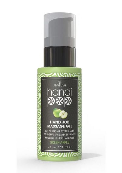 Вкусный гель для изысканных мануальных и оральных ласк Sensuva - Handipop Green Apple (59 мл)
