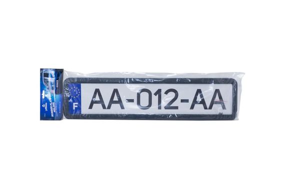 Рамка номерного знака металева (чорний матовий) 12 Atelie 9516231 | Зображення 2