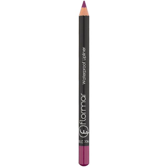 Водостойкий карандаш для губ Flormar 218, Dark purple