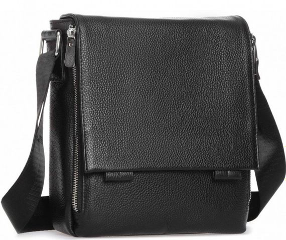 Чоловіча сумка з натуральної шкіри Tiding Bag чорна