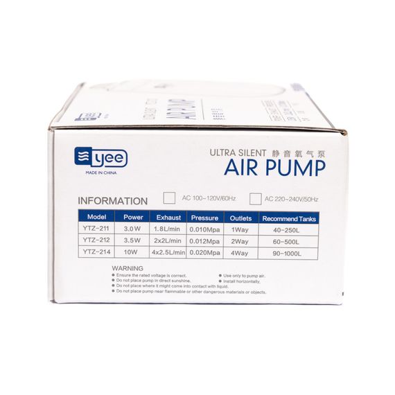 Компресор Yee для акваріума з двома виходами 3,5 Вт | Зображення 4