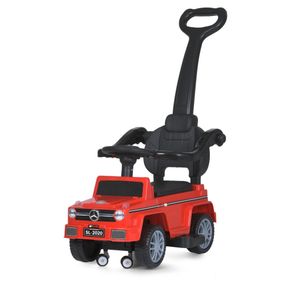 Дитяча каталка-толокар M 5043L-3 червоний, з батьківською ручкою