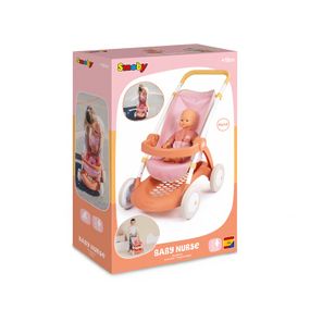 Кукольная коляска прогулочная с корзинкой Terracotta powder Baby Nurse