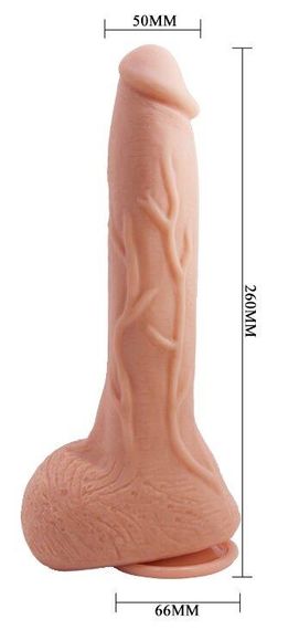 Фалоімітатор на присосці Baile Beautiful JACK 10,2 " Flesh, BW - 008039NR Sex Aura | Зображення 8