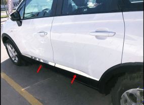 Молдинг дверний (4 шт., нерж.) Carmos - Турецька сталь для Opel Crossland X