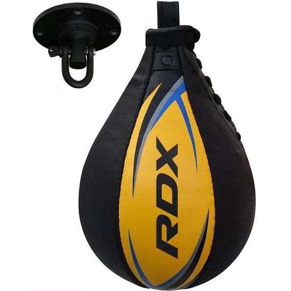 Пневмогруша боксерська RDX 2Y Boxing Speed Ball Leather Multi Yellow/Blue | Зображення 3