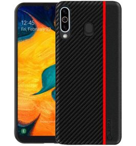 Чехол накладка Primo Cenmaso для Samsung Galaxy M30 2019 ( SM-M305 ) - Black&Red