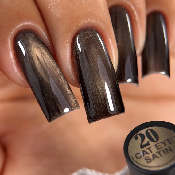 Гель-лак сатинова кішка Crooz №20 Satin Cat (димчасто-коричневий) 8мл | Зображення 1