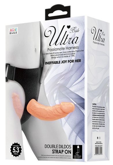 Страпон с двумя насадками BAILE - DOUBLE DILDOS Strap On, BW-022077 Sex Aura | Зображення 8