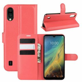 Чехол-Книжка с карманами для карт на ZTE Blade A5 2020 цвет Красный