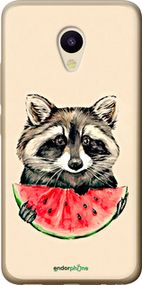 Чохол на Meizu M5 Єнотик з кавуном "4605u-420-2448"