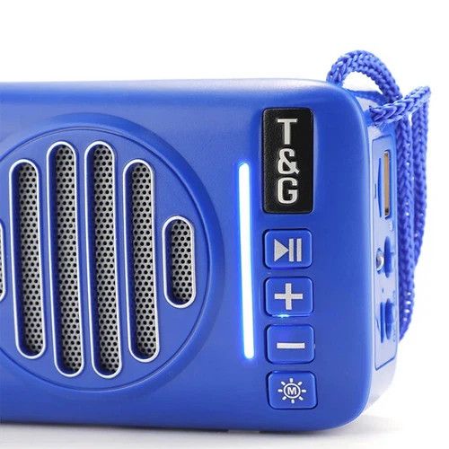 Колонка портативная с солнечной батареей Bluetooth T&G TG368 blue синяя | Зображення 3