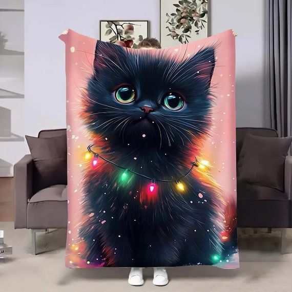 Плед 3D Святковий котик 32312 160х200 см