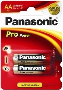 Батарейка Panasonic PRO POWER щелочная AA блистер, 2 шт. (LR6XEG/2BP)