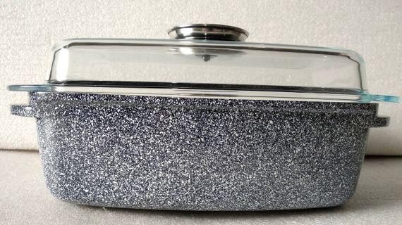Гусятниця алюмінієва Bohmann BH-6233 MRB, 5.5 л, зі скляною кришкою та антипригарним покриттям | Зображення 2