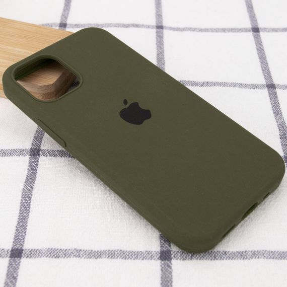 Чохол Silicone Case Full Protective (AA) для Apple iPhone 14 (6.1") Зелений / Dark Olive | Зображення 2